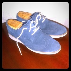 Cole Haan lunargrand blue suede wingtips ladies 9C